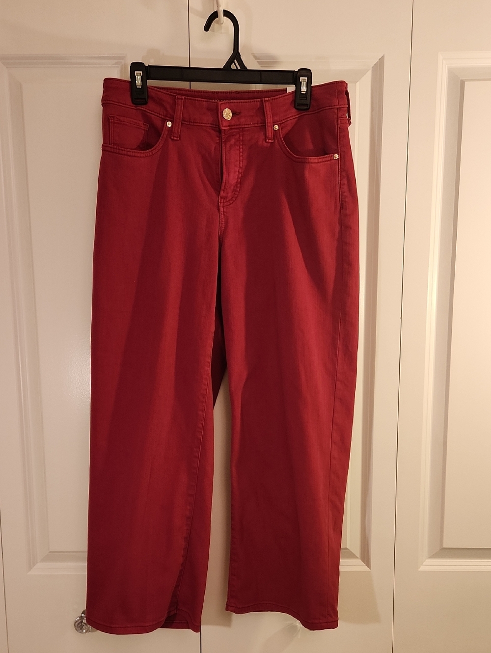 Chico's So Slimming Girlfriend Wide Leg Crop Jeans In Russet Red - Size 0.5/6
